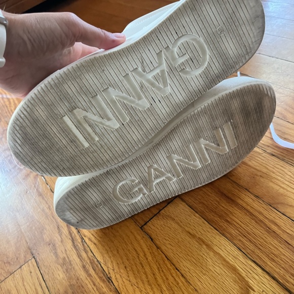 EUC- GANNI White Vegea Sneakers - size 38 - Picture 5 of 9